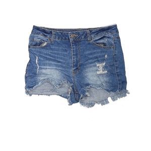 NWOT Wax Jeans Distressed Denim Shorts Size Large